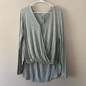 Grey Alya Crossbody Blouse